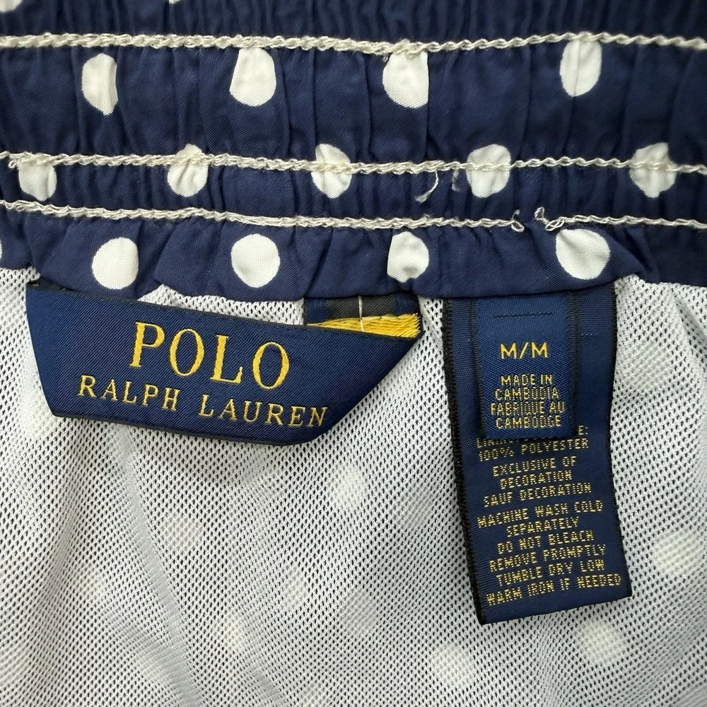 Polo Ralph Lauren Swim Trunks Men M Blue Polka Dots 5